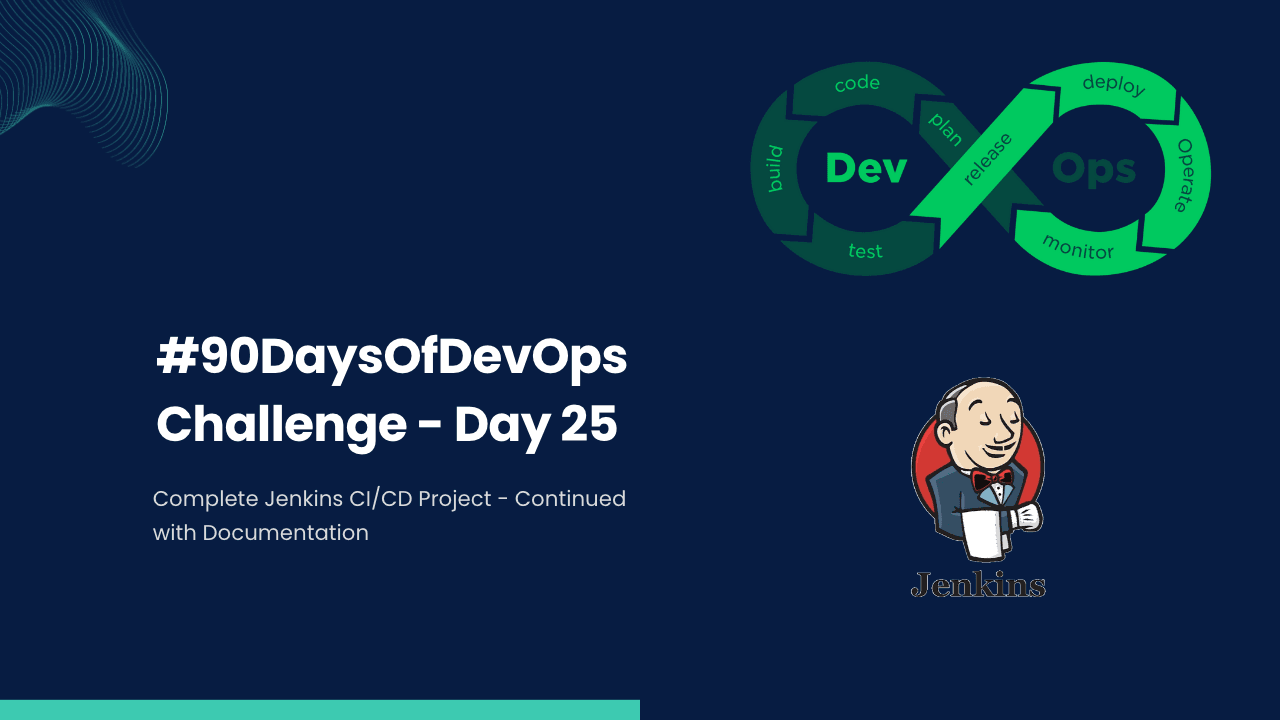 #90DaysOfDevOps Challenge - Day 25 - Complete Jenkins CI/CD Project - Continued with Documentation