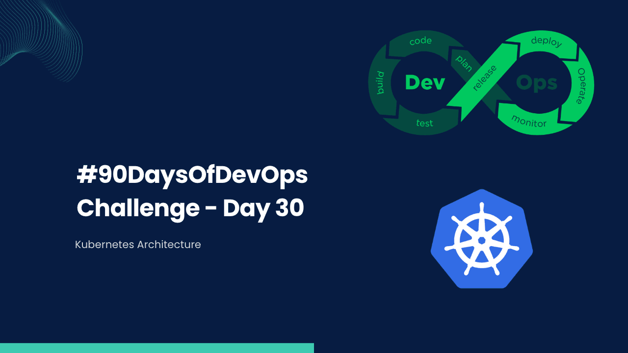 #90DaysOfDevOps Challenge - Day 30 - Kubernetes Architecture