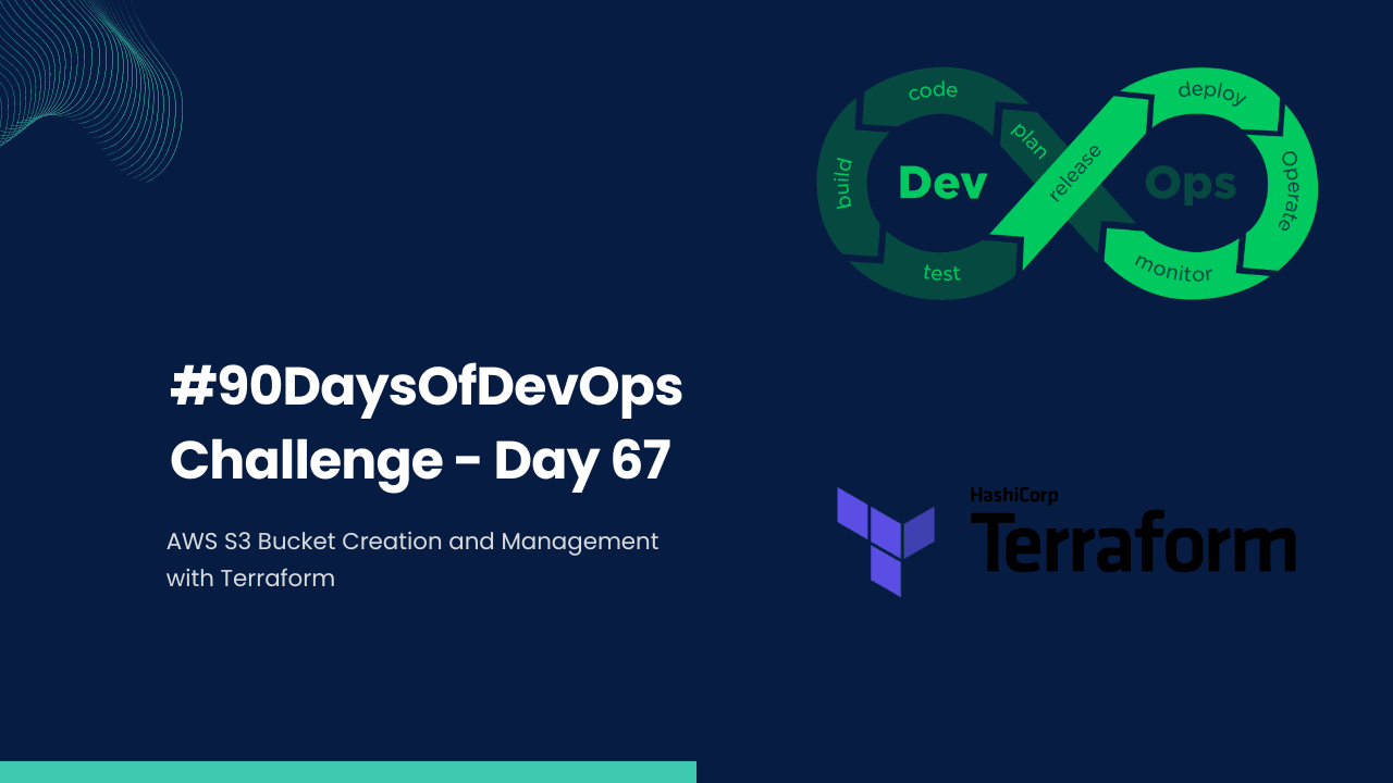 #90DaysOfDevOps Challenge - Day 67 - AWS S3 Bucket Creation and Management with Terraform