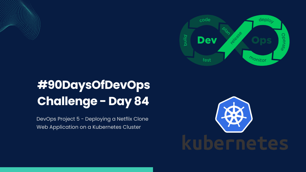 #90DaysOfDevOps Challenge - Day 84 - DevOps Project 5 - Deploying a Netflix Clone Web Application on a Kubernetes Cluster